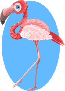 Flamingo fågeltatuering